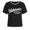  [Shop  ] Korean Made Women S Color Block Round Neck California ShorT Sleeve T ShirT Dai wSh 21195 lighT Purple 