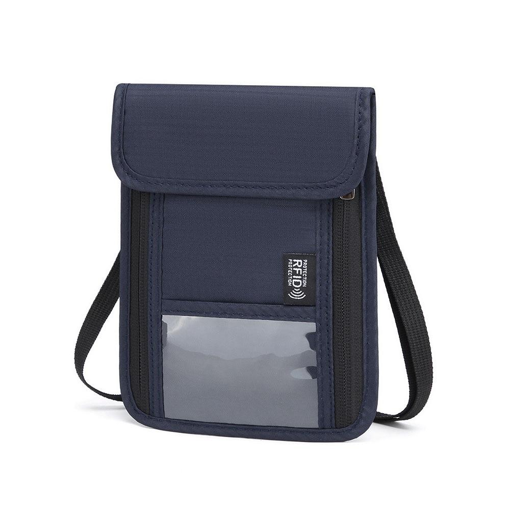 Anti-Tracking RFID Blocking Passport Holder Anti-Theft Passport Document Bag Neck Wallet  ID Card