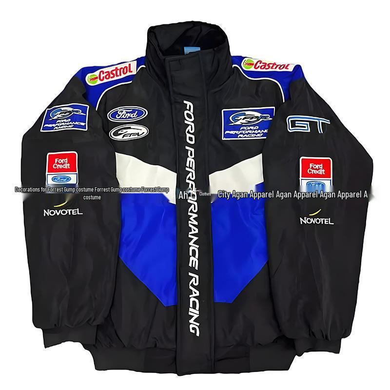 Vintage F1 Rennsport Windbreaker Motorradjacke für Herren & Damen - Gestickter Lässiger Frühjahrsanzug