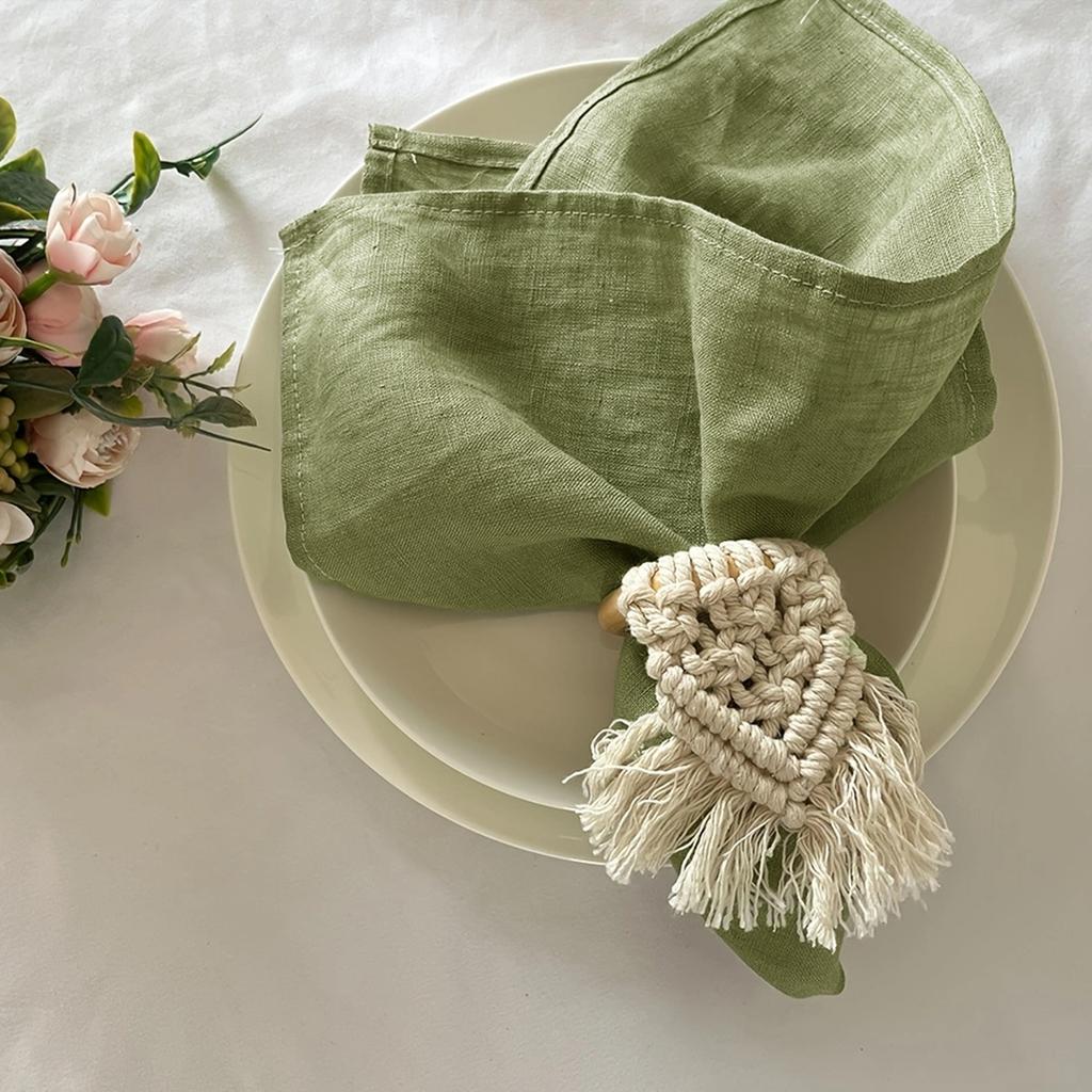 Tablecloth Napkin Durable Polyester Thick Placemat Reusable For Kitchen Dining Wedding Decoration Home