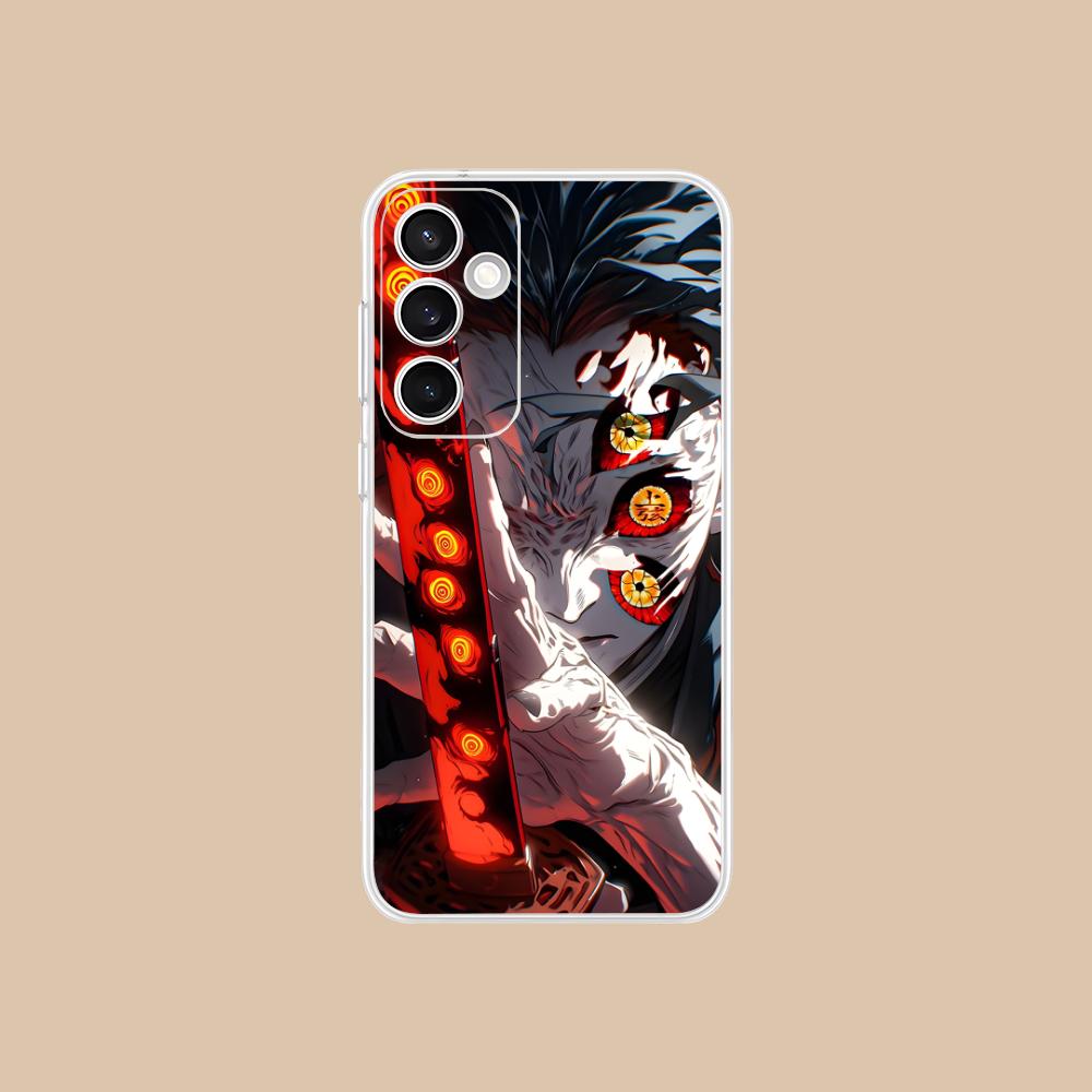 Demon Slayer Kokushibo Phone Case for Samsung Galaxy S25 S24 S23 S22 S21Plus FE Ultra Clear Colour Protective Luxury Smartphone