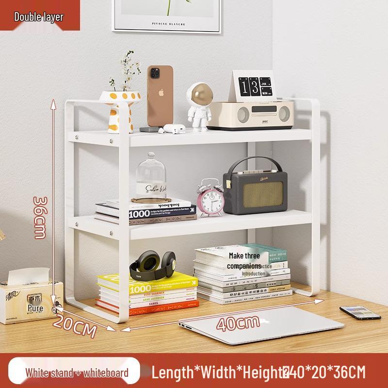 Mehrschichtiger Schreibtischorganizer: Stufenregal für Bücher, Bürobedarf und Kosmetik. Ideal für die Arbeit, das Wohnheim oder das Zuhause.