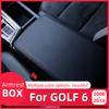 For VW Golf 6 Accessories Volkswagen GTI MK6 2008-2010 2011 2012 2013 Central Control Armrest Box Protective Cover Inner Trim