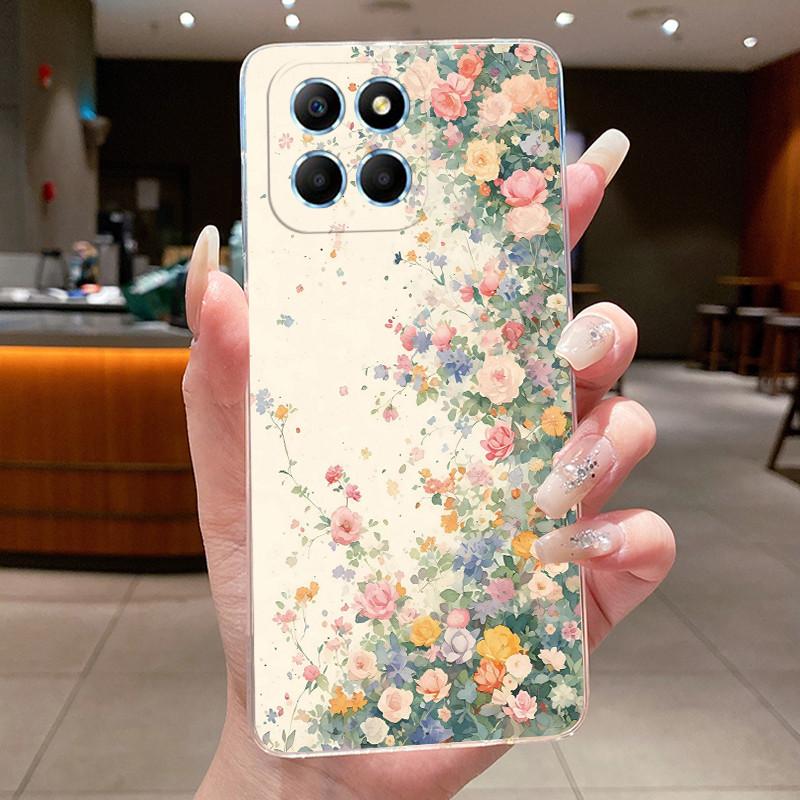 Phone Case For Honor X6 4G/X6S 4G/70 Lite/Play 30M/Honor X8 5G Butterfly Protective Casing Transparent Soft Silicone TPU Cover