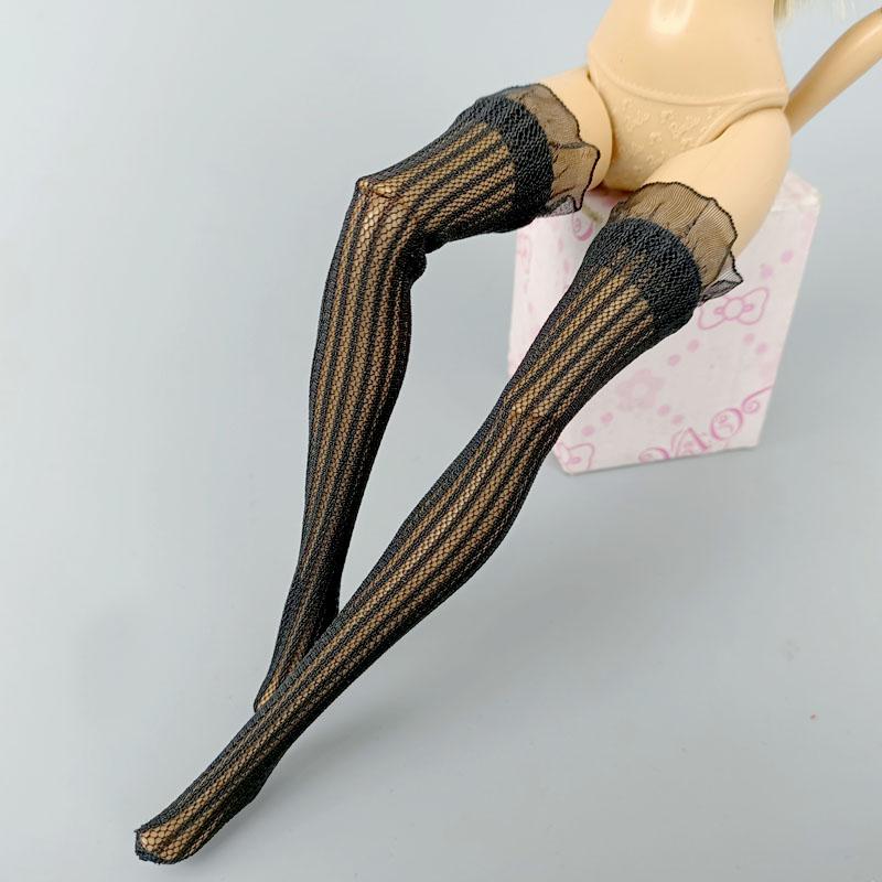1pair Lace Socks For Blythe Doll Middle Tube Socks for Blythe High Thigh Over the Knee Stocking For Blythe Dolls Accessories Kids