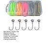 31Pcs/Box 5.5/6.5/7.5CM Soft Fishing Lure Kit with 5 Jig Head Hooks T-shaped Paddle Tail Colorful Artificial Silicone Lure Freshwater Saltwater