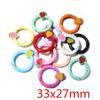 10pcs Random Mix Keychain Key Rings Lobster Clasps Hooks Heart Round Cat Shape  DIY Jewelry Making Findings Supplies