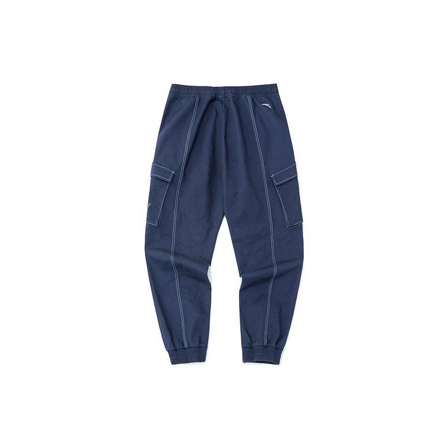 ANTA Basketball Collection Knitted Sweatpants Men's Blue Moderate Cuffed Pants 152241511-3