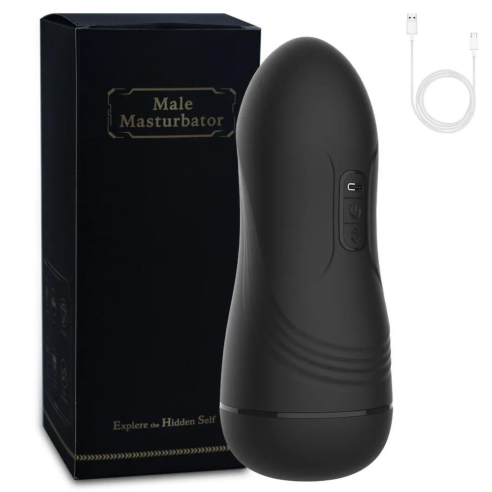 Automatische Saug-Vagina Männlicher Masturbator Smart Voice Blowjob Vibration Penis Masturbationsmaschine Tasse 18 Erwachsenen-Sexspielzeug für Männer