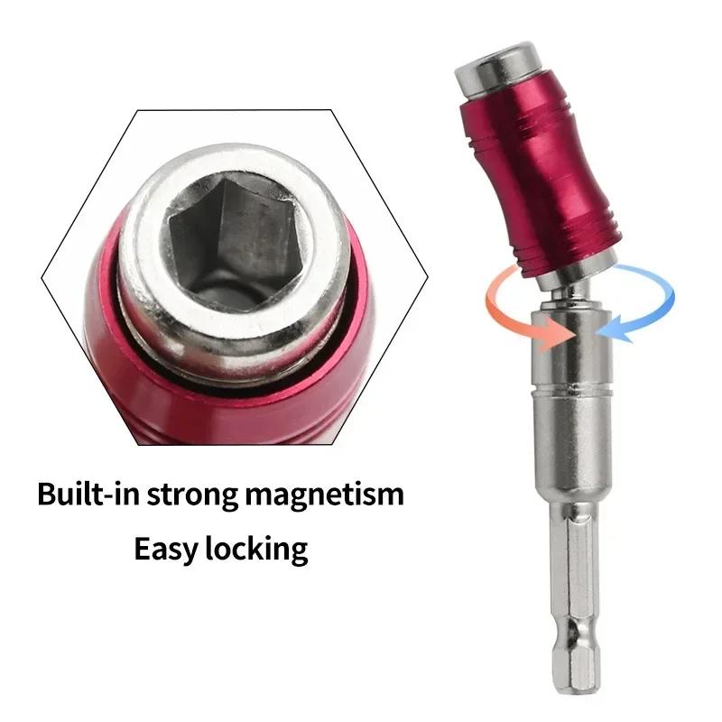 Hex Magnetic Ring 1/4 Drill Bit Extension Rod Quick Change Holder Drive Guide Screw Drill Tip Hand Tool Screwdriver Accessory