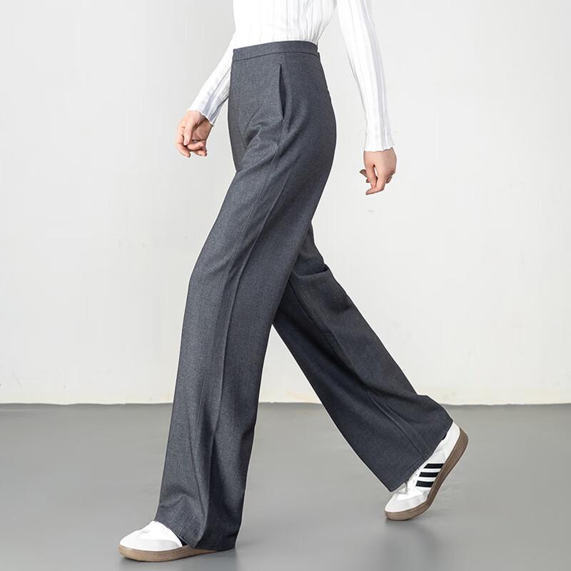 Fanzhen Women's Tencel Wool Blend Wide-Leg Trousers