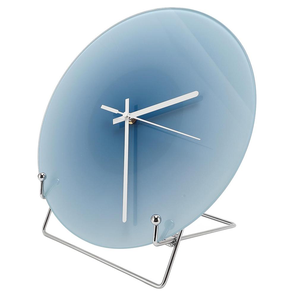 

12 inch Sunset Wall Clock with Bracket Silent Non-Ticking Gradient Glass Clocks for Home (No Battery) A