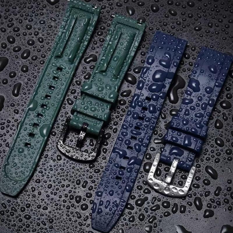 18mm 20mm 22mm 24mm 26mm Hurtigfeste Silikon Klokkereim Vanntett Gummi Klokkebånd Armbånd Tilbehør med Verktøy