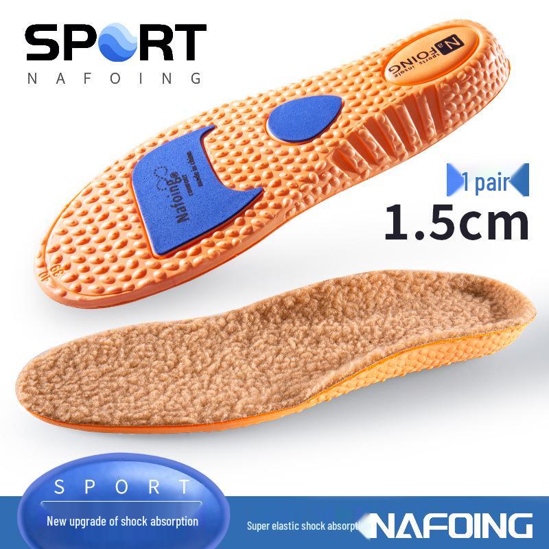 Women's Winter Wool Insole: Velvet, Sweat-Wicking, Shock-Absorbing, Height-Boosting Pad for Martin Boots.