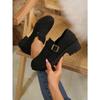 Women's Round Toe Loafers, Soft Sole Block Heel Casual Shoes