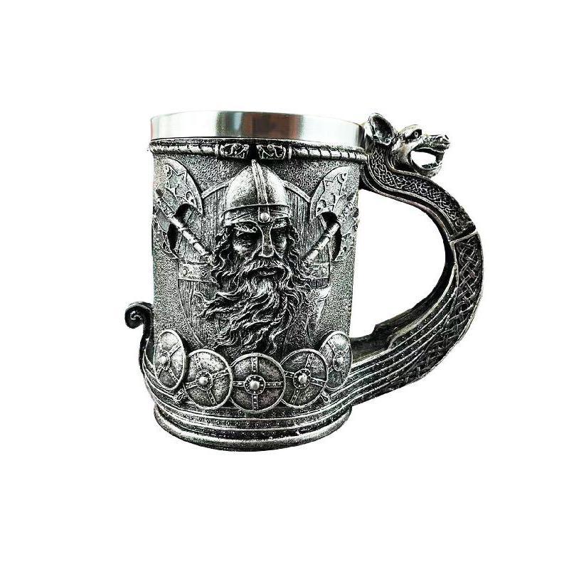 

Креативный бокал для вина, домашняя большая чашка для воды, кружка из нержавеющей стали, смола, украшения, пивная кружка в стиле ретро