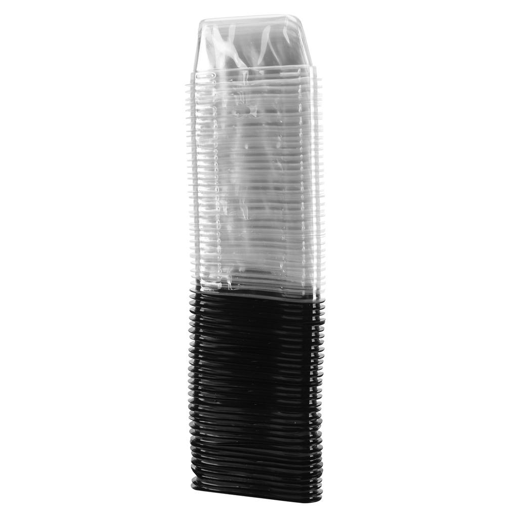 100Pcs Plastic Packing Box Triangular Cake Box Container for Pastry Bakery Dessert