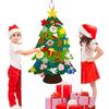 Árvore de Natal de Feltro para Crianças Pequenas Conjunto de Árvore de Natal DIY com Enfeites Decorações de Pendurar de Parede/Porta de Natal para Interior Atividades de Natal Presentes para Crianças