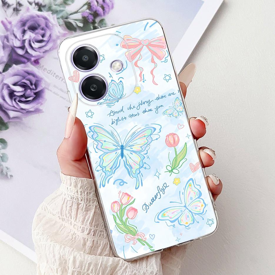 For Oppo A3 A3x 4G Case CPH2641 Luxury Fashion Painted Cover Clear Silicone Phone Case For Oppo A3x OppoA3 OppoA3x 4G Soft Shell
