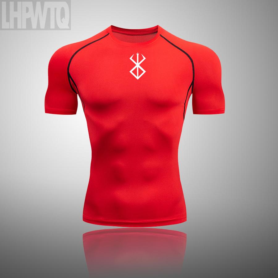 Men Short Sleeve T Shirt Compression Tights Men Fitness Running T-Shirt Breathable Sport Set Rashgard Gym Clothing