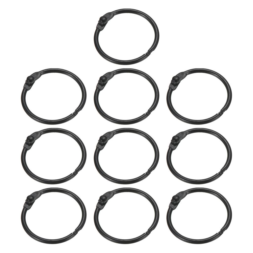 10Pcs Loose Leaf Binder Rings Book Hoops Metal Flash Card Book Binding Rings for Key Chain Index Card Scrapbooks Office Supplies