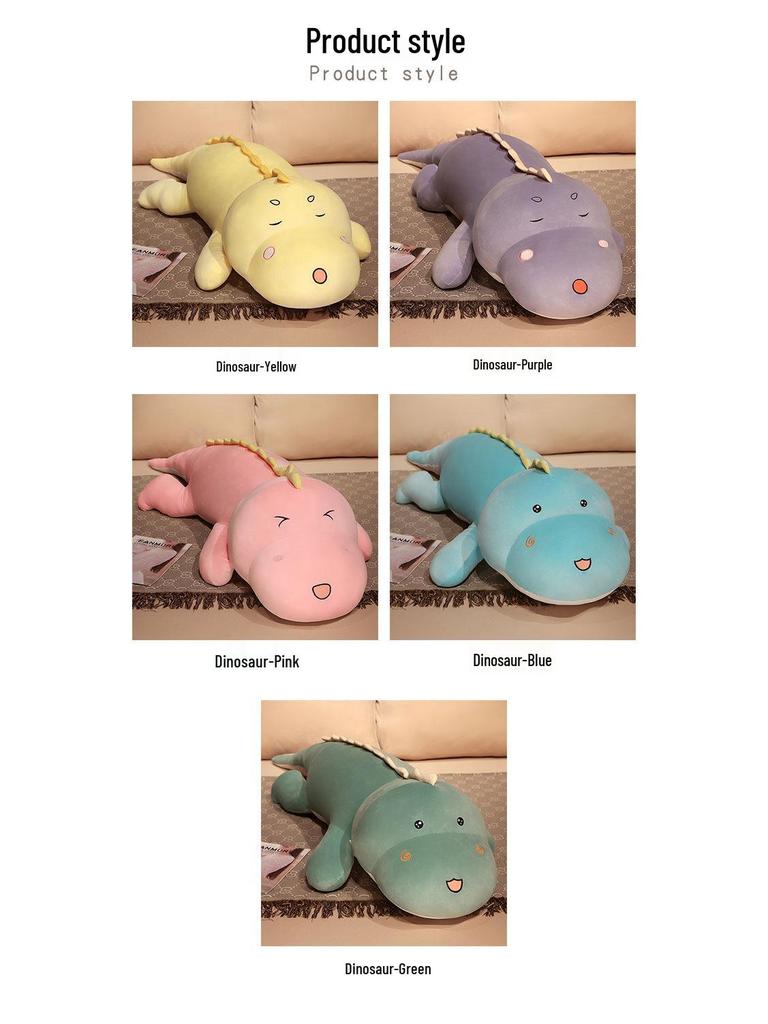 Dinosaur Plush Leg-Clamping Pillow - Large Size Bedtime Toy