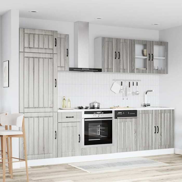 VidaXL Ensemble d'armoires de cuisine 8 pcs Kalmar bois d'ingénierie, ensemble d'armoires, étagère de rangement, placard, 3314807