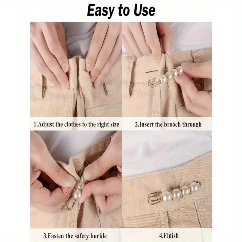 Elegant Faux Pearl Brooch, Waist Belt Clip, Dress Fastener, Hat Accessory, Scarf Pins, Clothing Buttons, Gift For Girlfriend (No Box)
