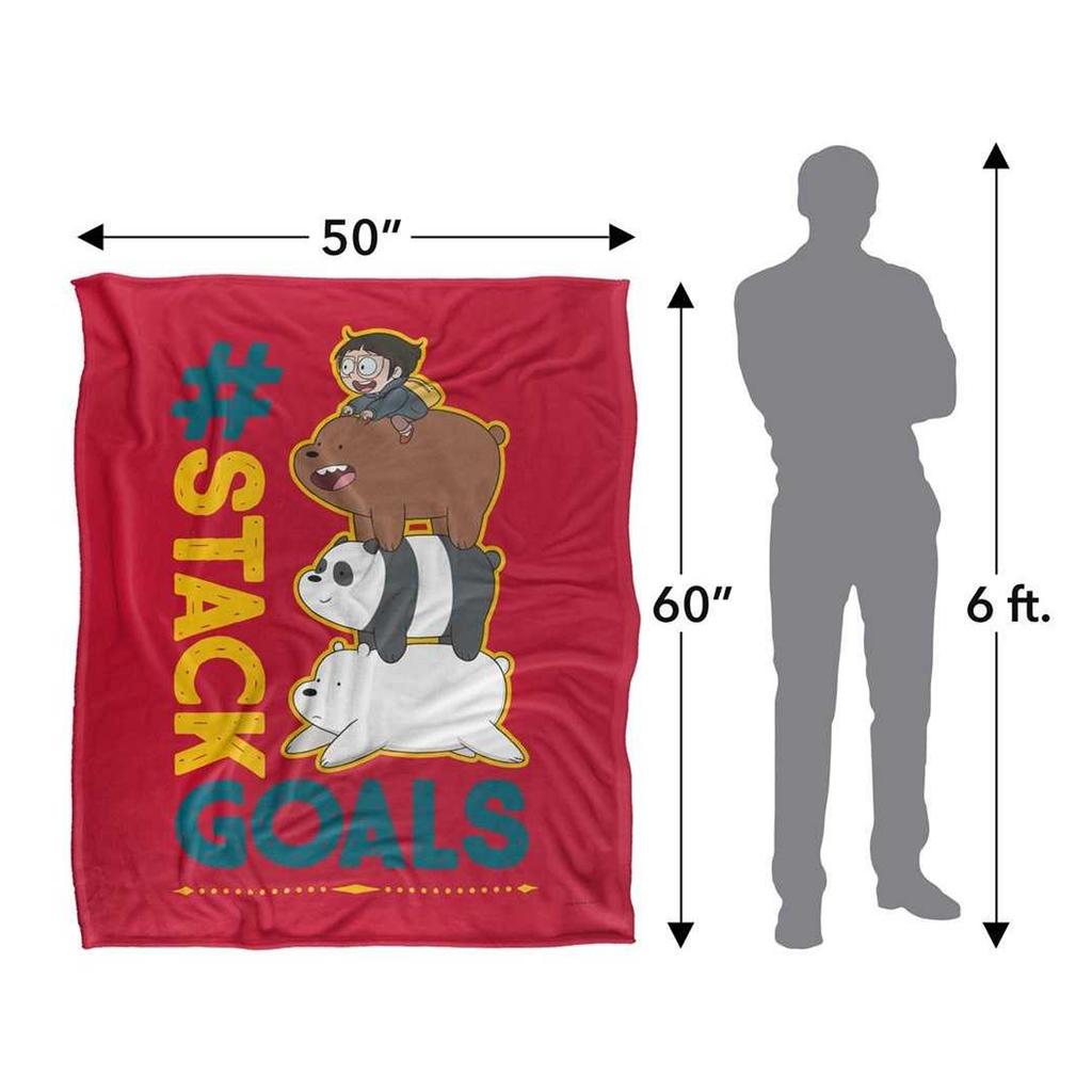 We Bare Bears Goals Silky Stack Supersoft Blanket
