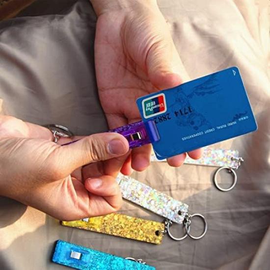 2 Credit Card Puller Silicone Resin Mold, 12 Assorted Color Acrylic Debit Bank Card Grabber, Card Grabber for Long Nails, Keychain Card Picker Epoxy