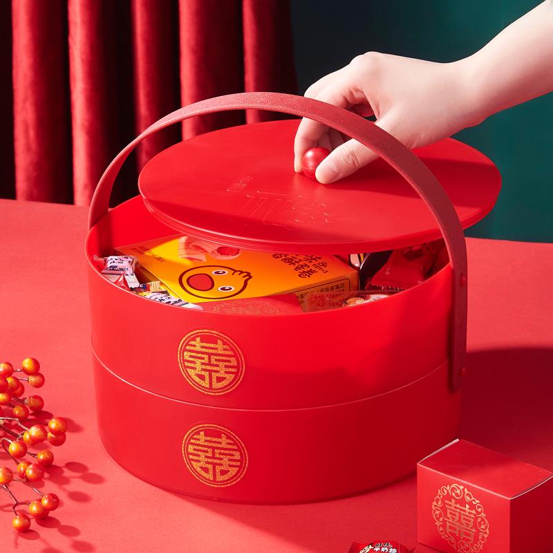 Handheld Candy Box for Weddings and Engagements - Plastic Bridesmaid Favor Box for Candy or Dried Fruit