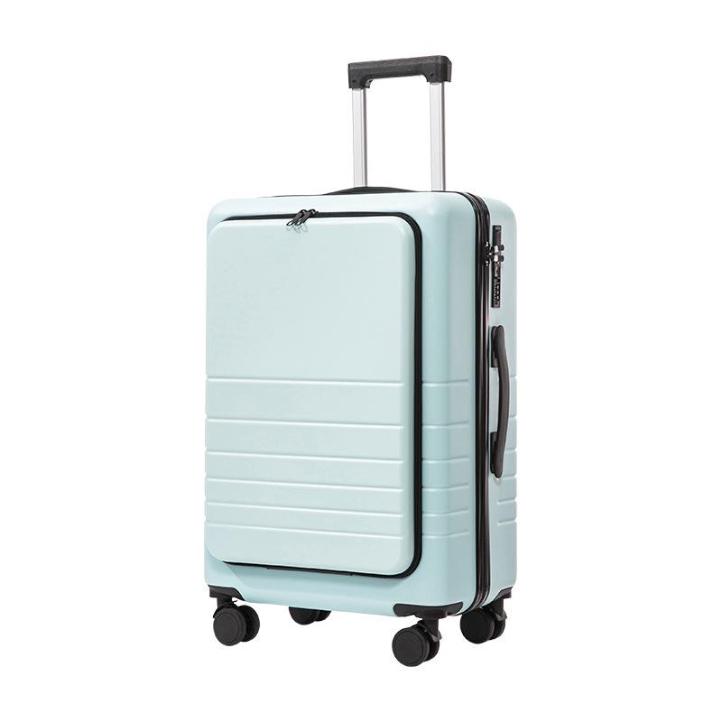 Yongsheng 20'' Front-Opening Suitcase with Universal Wheels, Password Lock & Large Capacity 24'' Zipper