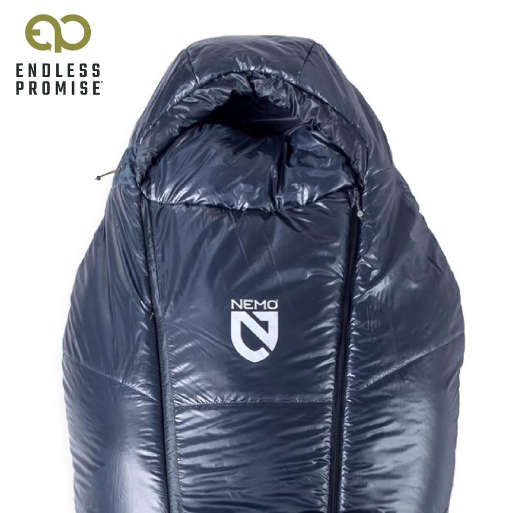 NEMO Equipment Soul Genderless Endless Promise Synthetic Mummy Sleeping Bag Blue Regular - Granite/Odyssey Gray/Mango -