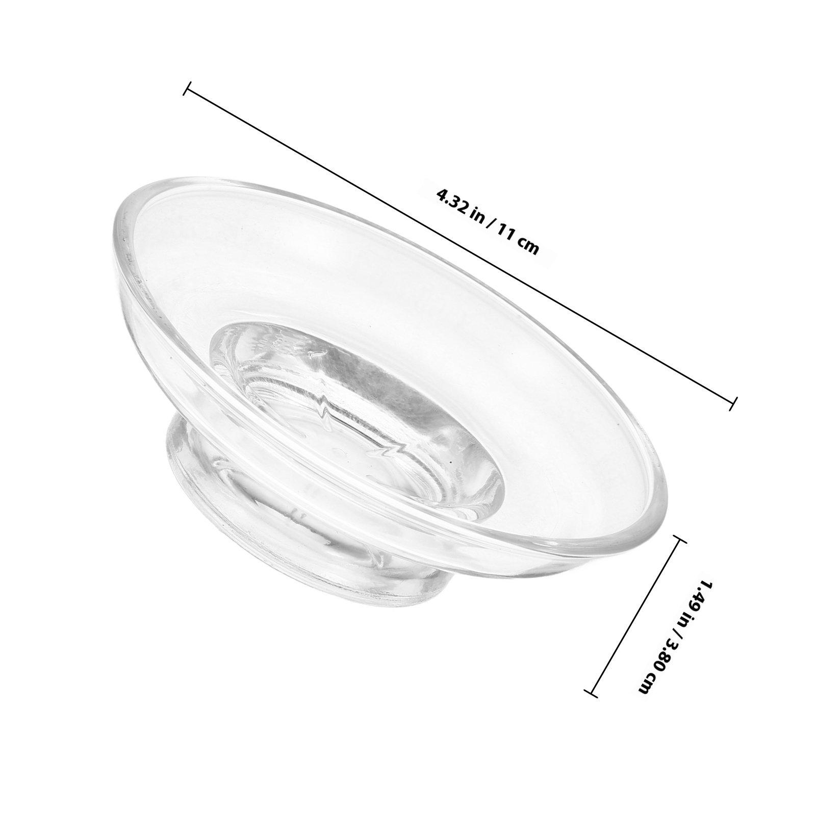 

2Pcs Clear Glass Soap Dish Round Heavy Bar Soap Holder Transparent Bathroom Shower Counter Kitchen Sink Drainer прозрачный