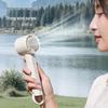 Portable USB Rechargeable Folding Fan with Carabiner and Ice Pack for Strong Outdoor Cooling