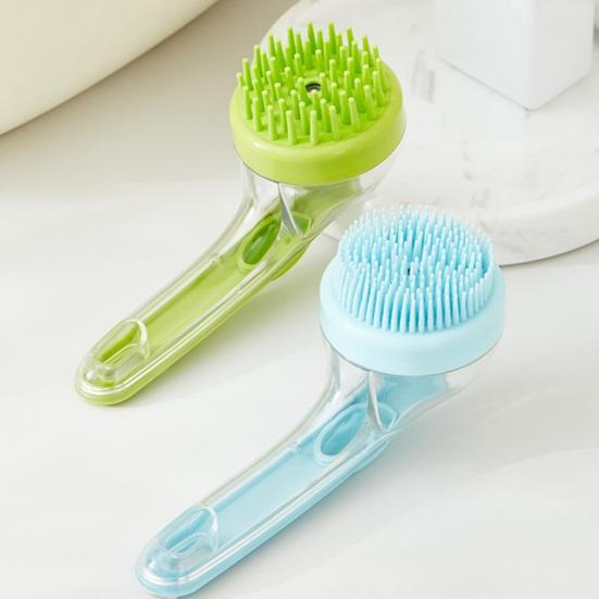 Evcil Hayvan Banyo Fırçası Sabun Şampuan Kabı Yumuşak Fırça Başlığı Ölü Deri Gevşek Tüy Temizleme Köpek Kedi Banyo Masajı Bakım Fırçası