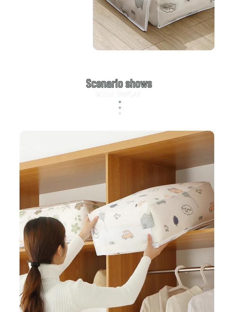 Moisture- and Dust-Proof Quilt and Pillow Storage Organizer
