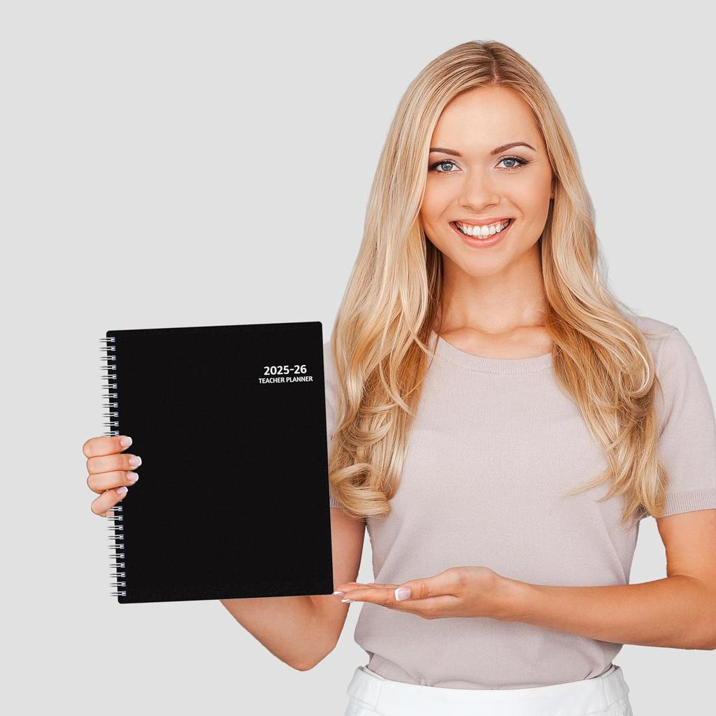 Teacher Planner 2025-2026, AUG. 2025 – JUL. 2026, Lesson Planner 2025-2026 Academic Year, with Tabs, Thick Paper, 2-Sided Pocket, 8’’ x