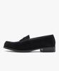 Haruta Women'S Nubuck Penny Loafers Hs-304_Black Nubuck