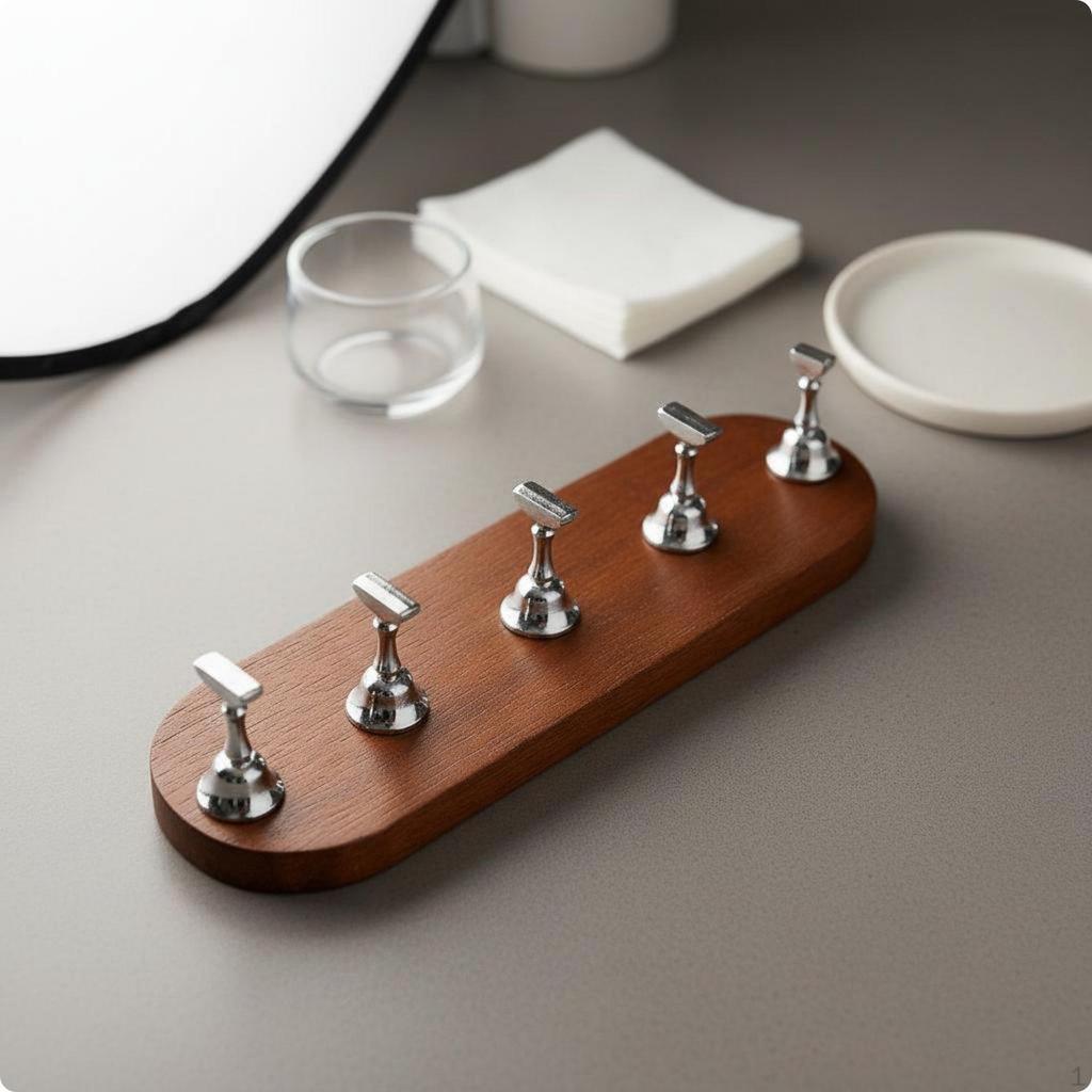 Press On Nail Stand Stable Wide Base Holder for Beginners, Training, Salon Loglace5pcs