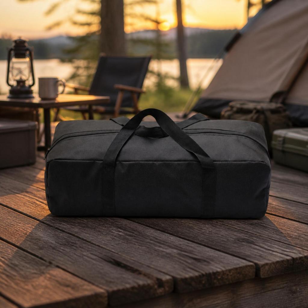Zippered Storage Bag with Carry Handles Multipurpose Oxford Material