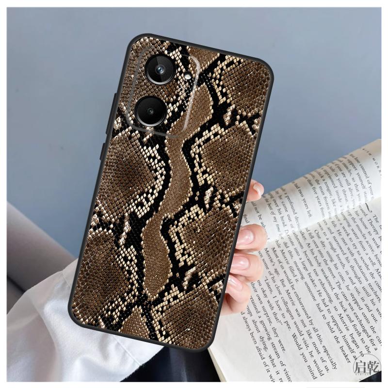 

Snake Skin Case For Realme C55 C67 C53 C51 C35 C33 C31 C30 C25s C21Y GT Neo 5 GT5 9 10 11 12 Pro Plus Realme GT5 Pro