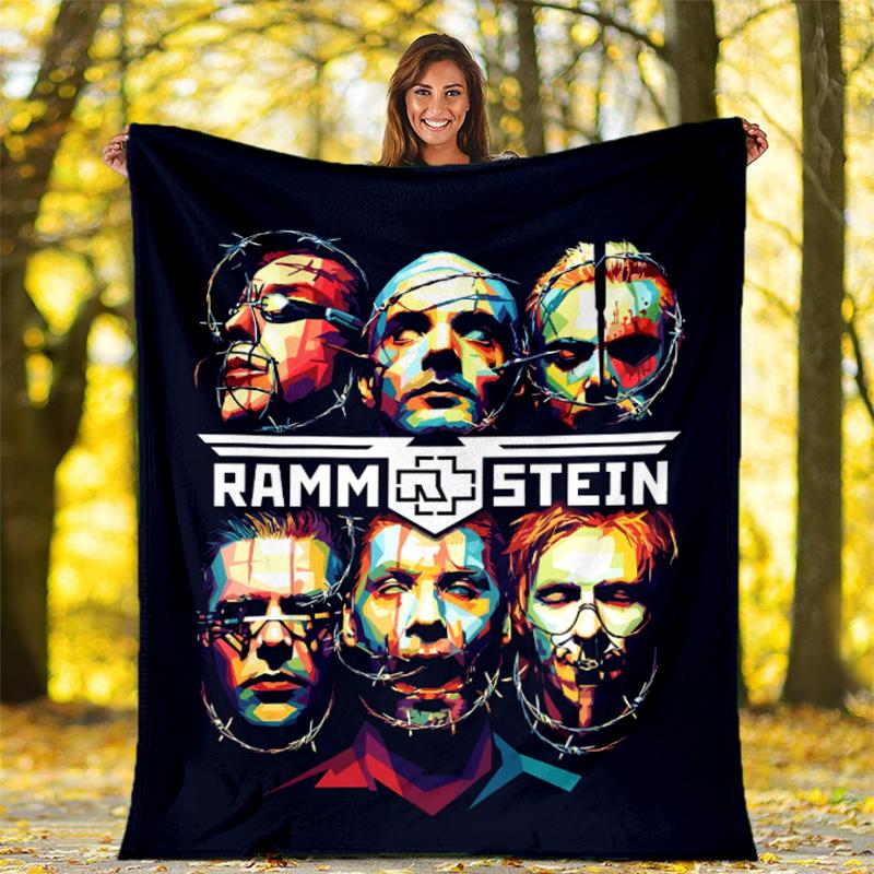 Till Lindemann, lead singer of the German heavy metal rock band Rammstein, blanket for warmth, home decoration for siesta, flannel blanket Y5