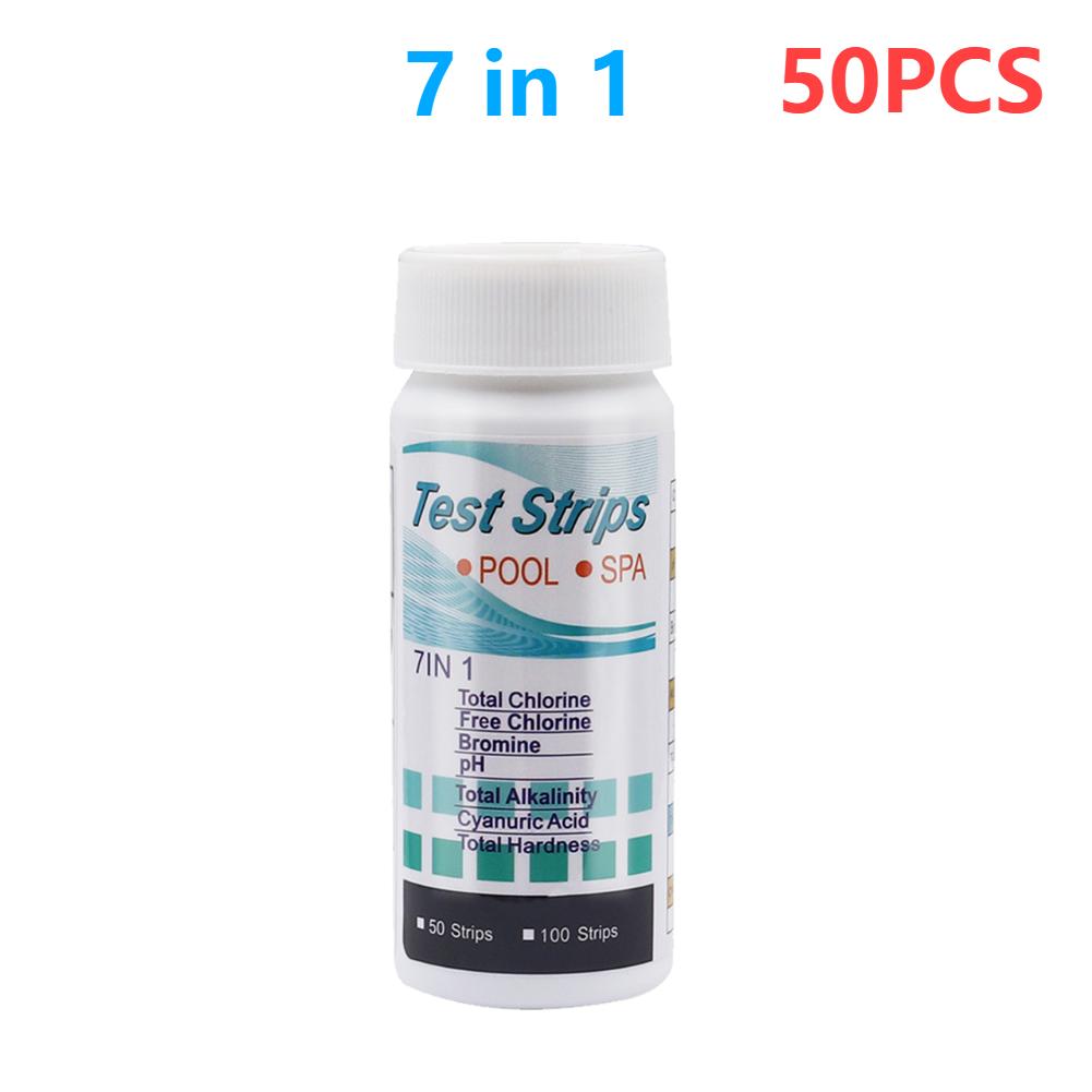 50/100PCS Water Quality Test Strip Multipurpose 7 In 1 Aquarium Test Strips Water pH Test Tools for Fish Tank Swimming Pool