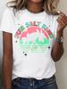 Hawaii The Perfect Wave Womens Tshirt Summer Breathable Casual T Shirt Fashion Soft Tops Hip Hop Oversize Fashion T Shirt Women