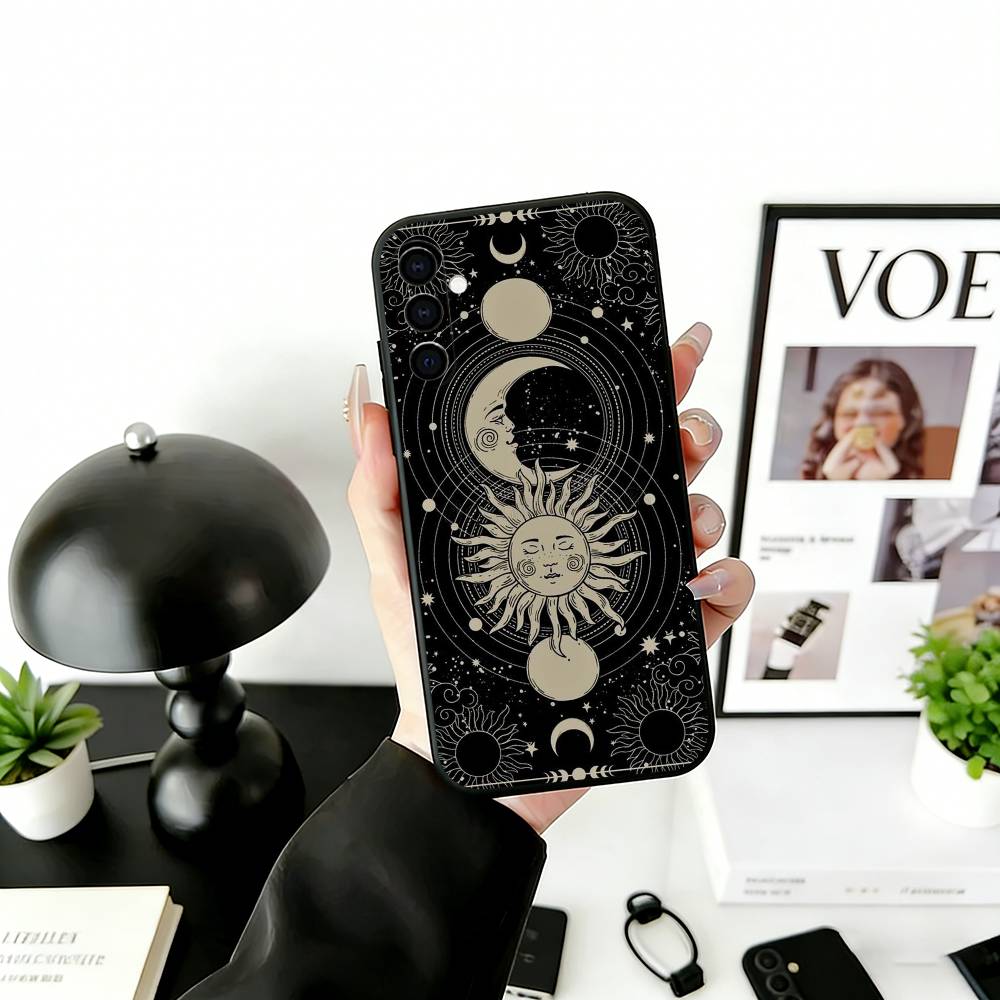 

A-Astrology Star Signs Phone Case Black Silicone Soft For Samsung Galaxy A73,A72,A71,A70,A53,A52,A51 Samsung a72