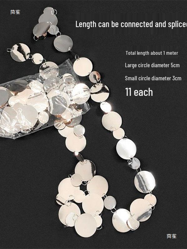 Silver and Gold Sequin String Curtain for Weddings - Beaded Decoration for Backgrounds and Ceilings