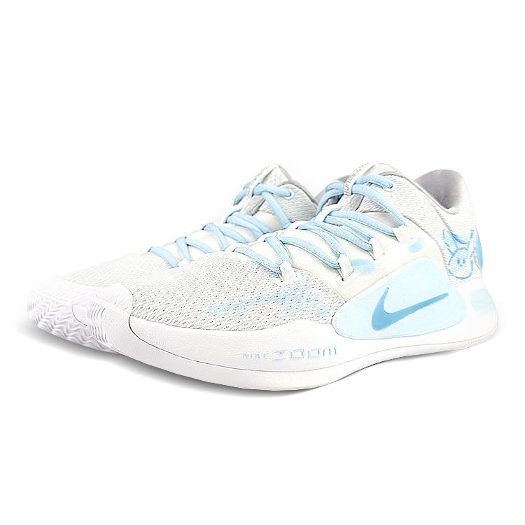 Nike Hyperdunk X Cushioning Slip Resistant Breathable Lightweight Low Top Basketball Shoes Men's White Blue AR0465-100(Team40-)