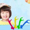 Childrens Tooth Flosser Fun Kids Flosser Plaque Removal Food Particle Removal for Oral Hygiene 60Pcs