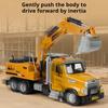 Alloy Excavator Mixer Truck Crane Transport Car Model Toy Music Light Doors Opened Engineering Vehicles Toys Collectible Item